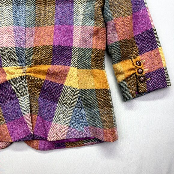 CABI #927 Plaid Wool Blend "Happy Blazer" Jacket Size 6 Cottagecore Boho - Picture 15 of 16